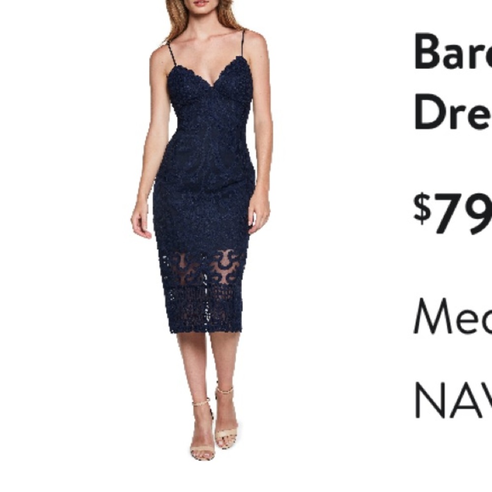 Bardot Gia embroidered cocktail dress